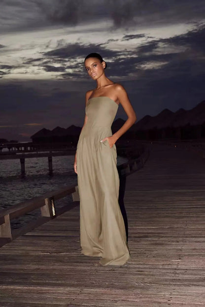 BKLD Women’s Strapless Backless Jumpsuit – Slim Fit Party Wear - World Bazaar Life