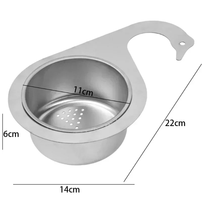 Stainless Steel Sink Strainer – Hanging Food Waste Filter Basket.