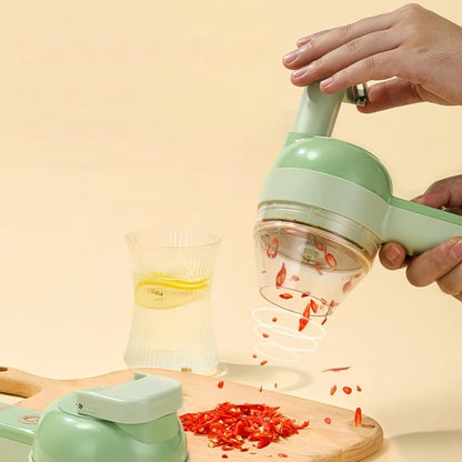 Electric Food Processor Wireless Charging Cutting Vegetables Minced Meat for Household Handheld Tool Complementary Food Machine