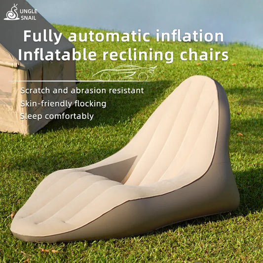 Inflatable Lazy Sofa Chair PVC Flocking Foldable Sofa Inflate quickly Infaltable Air Sofa Bed Beach Sofa deck chair Good quality-World Bazaar Life
