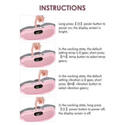 Electric Heating Pad Menstrual Cramp Massager Belt Women Period Care Hot Compress Device Vibration Abdominal Ulter Warmer Belt