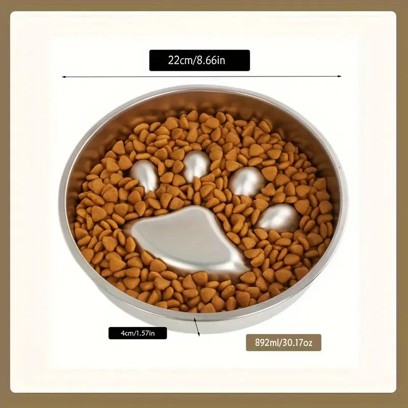 Premium Stainless Steel Pet Bowl Cervical Spine Protection for Dogs & Cats Pet Choke and Choke Prevention Slow Food Bowl-World Bazaar Life