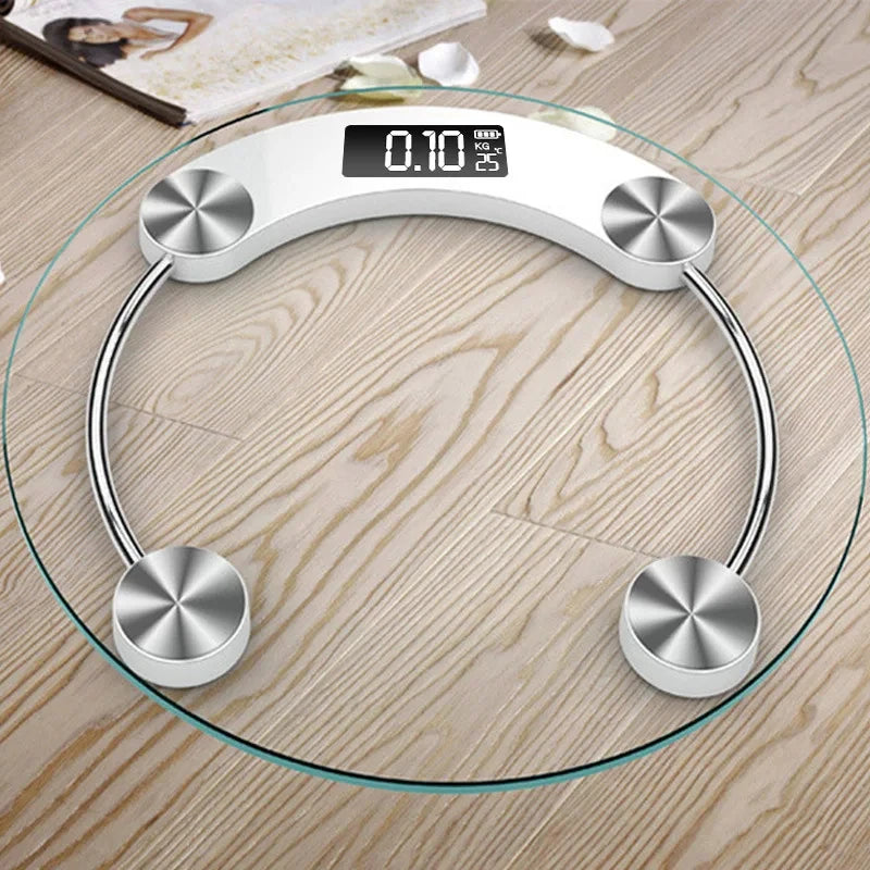 Round Transparent Digital Scale Body Weight Scale Floor Electronic Scales LCD Scales Body Weighing Scale For Bathroom-World Bazaar Life