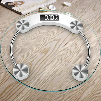 Round Transparent Digital Scale Body Weight Scale Floor Electronic Scales LCD Scales Body Weighing Scale For Bathroom-World Bazaar Life