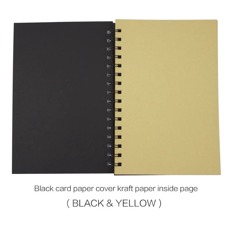 STONEGO Coil Book Creative Retro Kraft Paper Coil Book Wholesale Simple Blank Doodle Note Diary Sketchbook - World Bazaar Life