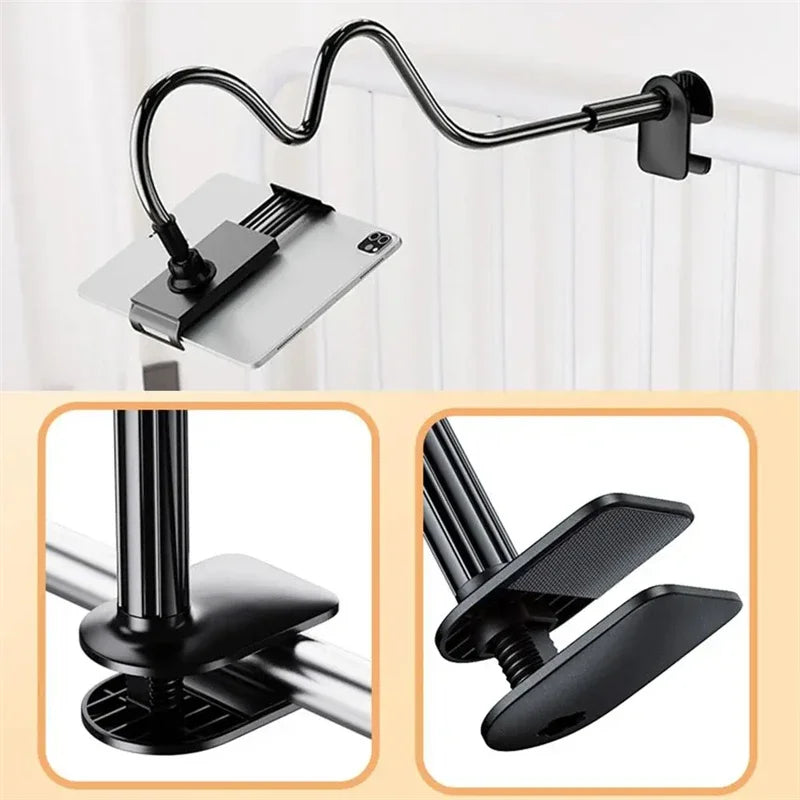 Tablet Stand for Desk Clip Rotating Lazy Flexible Gooseneck Clamp Universal Long Arm Mount for Ipad Bed Desk Mobile Phone Holder - World Bazaar Life