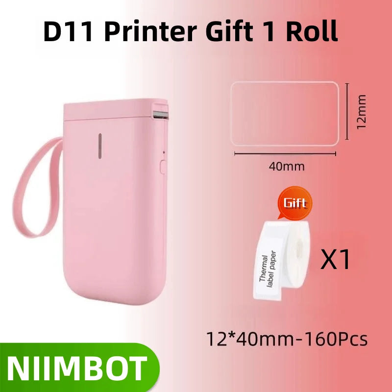 Quality product NIIMBOT D11 Thermal Label Maker Machine Portable , No Ink Wireless Technology for Office Home