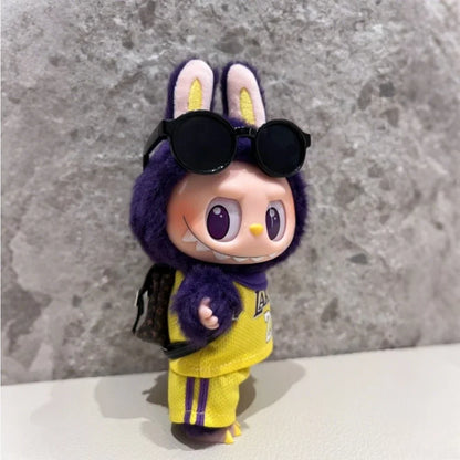 17cm Labubu Basketball Player Clothing Kawaii Mini Plush Doll Clothes Doll Cute Athlete Idol Doll Accessories Birthday Gifts