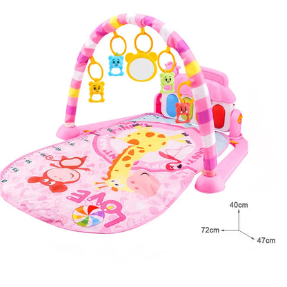 Musical Baby Activity Gym Rack Play Mat Kid Rug Puzzle Mat Carpet Piano Keyboard Infant Playmat Crawling Game Pad Baby Toy Gift - World Bazaar Life