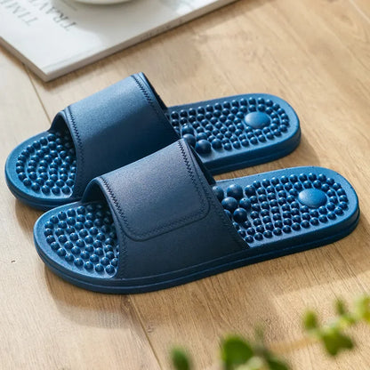 New Women Foot Massage Slippers Men Slipper Indoor Bathroom Non-slip Soft Slides Couples House Relief Feet Health Care Shoes