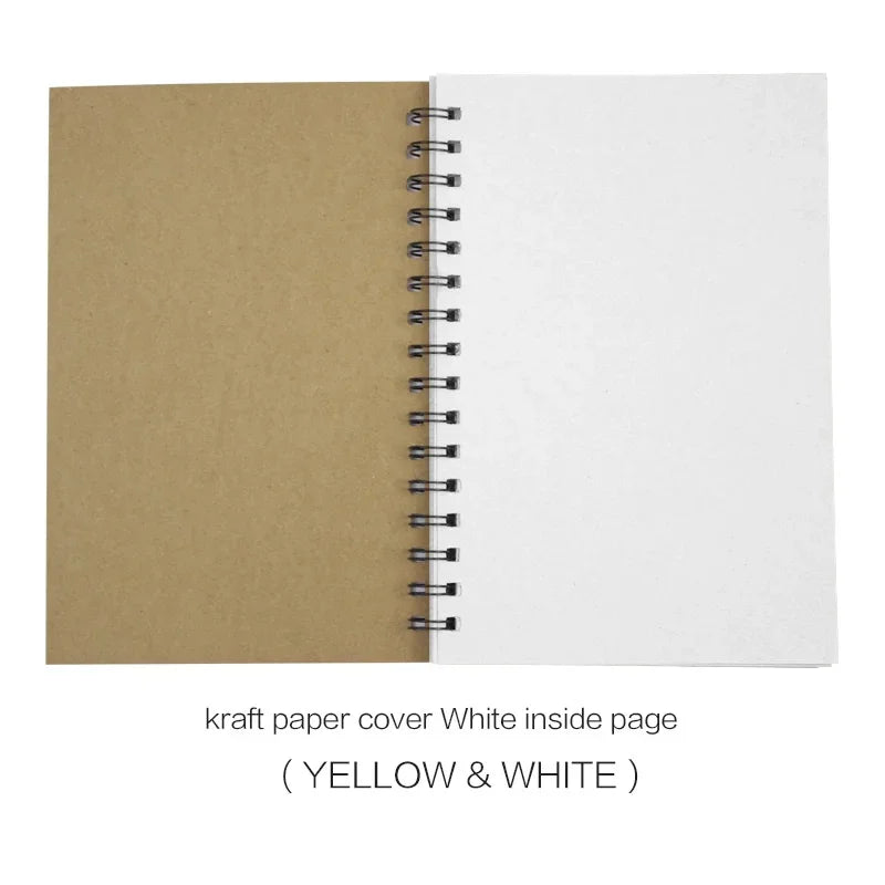 STONEGO Coil Book Creative Retro Kraft Paper Coil Book Wholesale Simple Blank Doodle Note Diary Sketchbook - World Bazaar Life