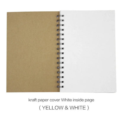 STONEGO Coil Book Creative Retro Kraft Paper Coil Book Wholesale Simple Blank Doodle Note Diary Sketchbook - World Bazaar Life
