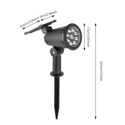 Solar LED Spotlight 9LED Outdoor Adjustable Landscape Light - World Bazaar Life