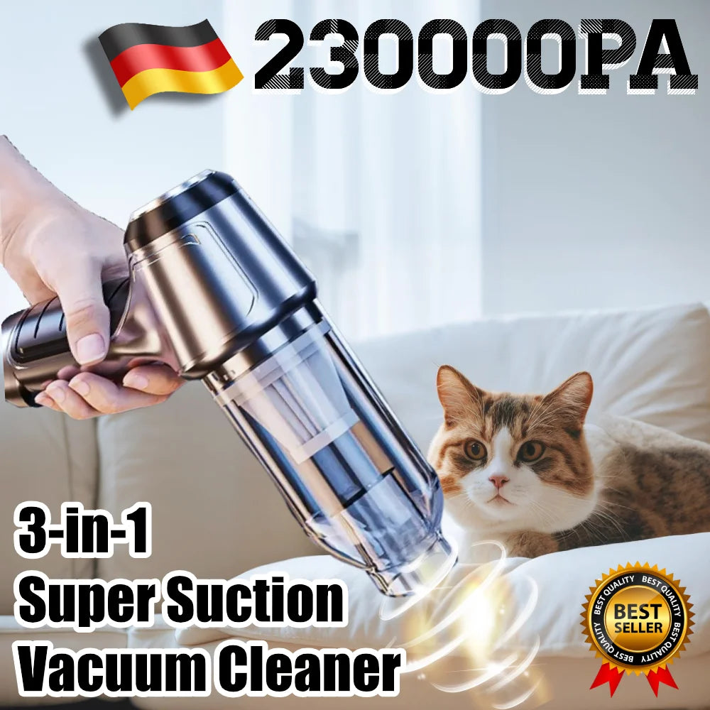 Car Vacuum Cleaner Strong Suction Cleaning Mini Machine Wireless Portable Handhled Blower Machine Air Duster for Home Appliances - World Bazaar Life
