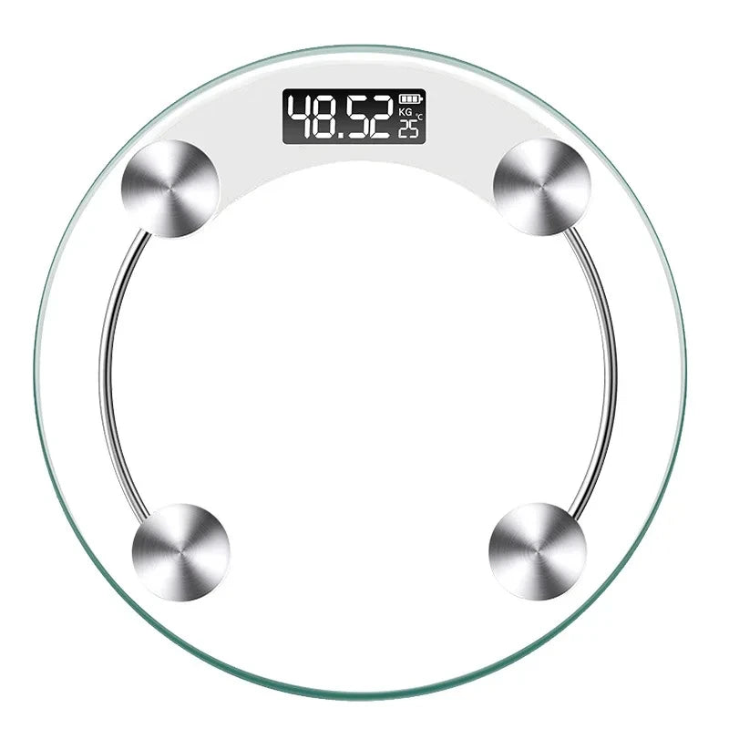 Round Transparent Digital Scale Body Weight Scale Floor Electronic Scales LCD Scales Body Weighing Scale For Bathroom-World Bazaar Life