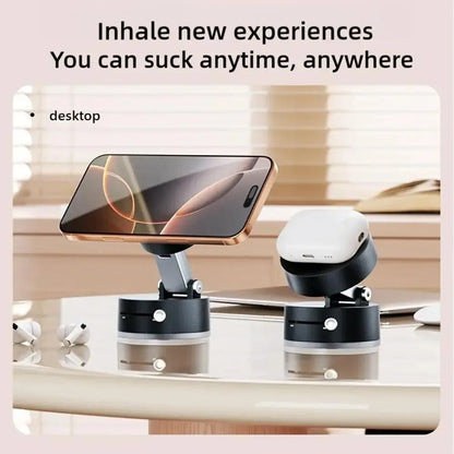 Vacuum Adsorption Magnetic Suction Cup Phone Mount Double Sided Hands-Free Magnetic Cell Phone Holder For Car/Gym/Mirror/Smoot