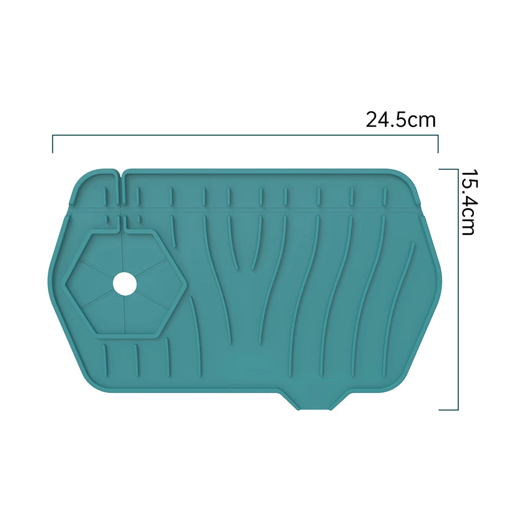 Silicone Drain Pad Countertop Protector Faucet Splash Guard Tray - World Bazaar Life