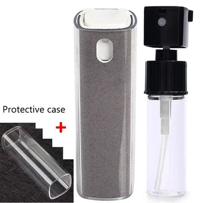 4in1 Microfiber Screen Cleaner Spray Bottle for Mobile Phone Ipad Computer Microfiber Polish Cloth Wipe Cleaning Glasses Wipes