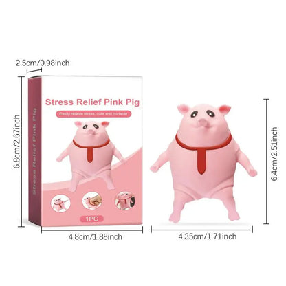 Cute Pink Pig Stress Relief Toy – Squeezable Animal Doll for Fun