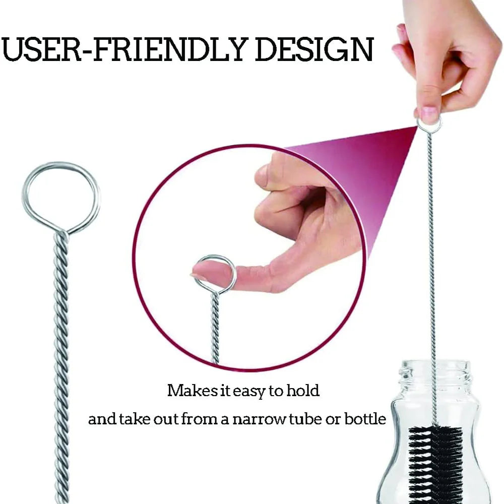 10PCS Multifunctional Nylon Cleaning Brush Set for Straw, Tube & Keyboard - World Bazaar Life