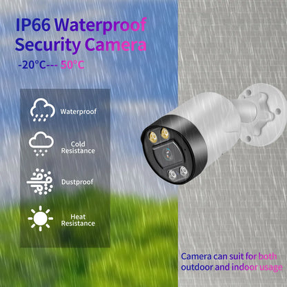 Gadinan H.265+ 8MP POE IP Camera Smart Two-way Audio Color Night Vision 4K 5MP Outdoor Camera for Security Surveillance System
