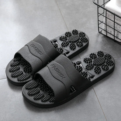 New Women Foot Massage Slippers Men Slipper Indoor Bathroom Non-slip Soft Slides Couples House Relief Feet Health Care Shoes