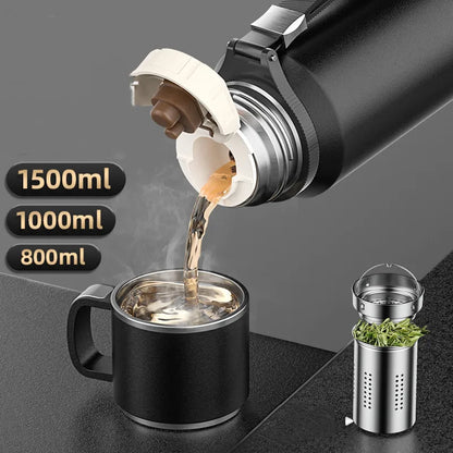 Double Wall Vacuum Flasks Stainless Steel Thermos Bottle for Tea and Coffee Large Capacity Insulated Water Bottle Thermos Cup-World Bazaar Life