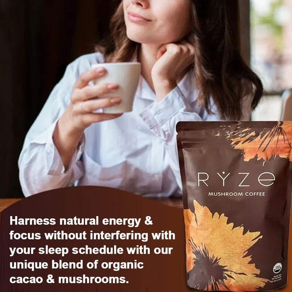 Organic Mushroom Coffee - Shiitake, Cordyceps, Supports Immune, Focus, Concentration, Stress, Digestion & Energy - 180 G-World Bazaar Life