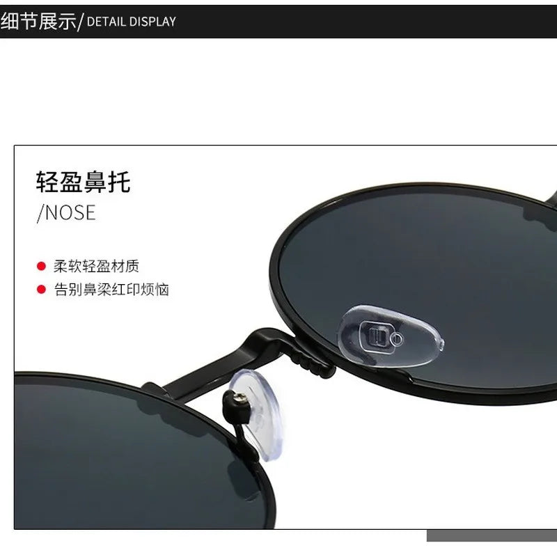 Men's Steampunk Sunglasses Women Fashion Round Glasses Brand Designer Vintage Sun Glasses High Quality Sun Goggles UV400