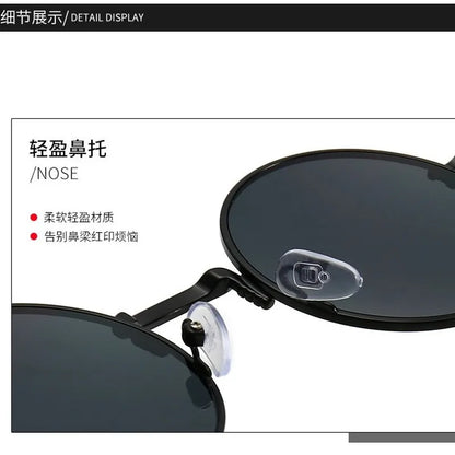 Men's Steampunk Sunglasses Women Fashion Round Glasses Brand Designer Vintage Sun Glasses High Quality Sun Goggles UV400