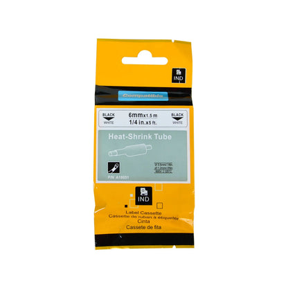 5Pcs 6-24mm Black on White Black on Yellow Heat Shrink Tube Tape 18051 18052 18053 18054 18055 18056 For Dymo RHINO Label Maker - World Bazaar Life