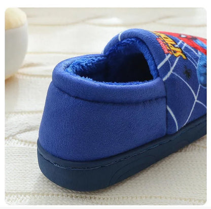 Cartoon Printed Spider-man Cotton Slippers For Children's Shoes Fashion New Style Warmth Autumn Winter Indoor Kids Boys Slipper-World Bazaar Life