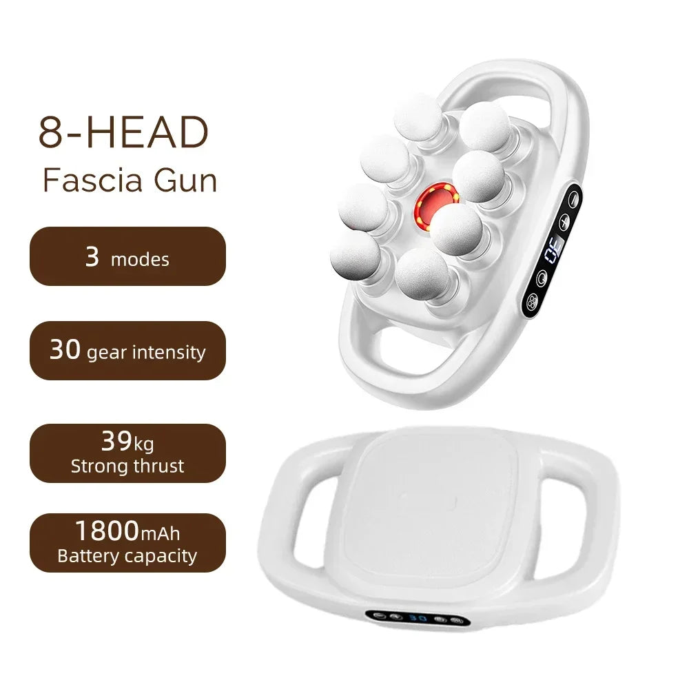 High-Power 16 Head Percussion Massage Gun - 48kg Deep Tissue Relief for Athletes & Fitness Enthusiasts Body Massager