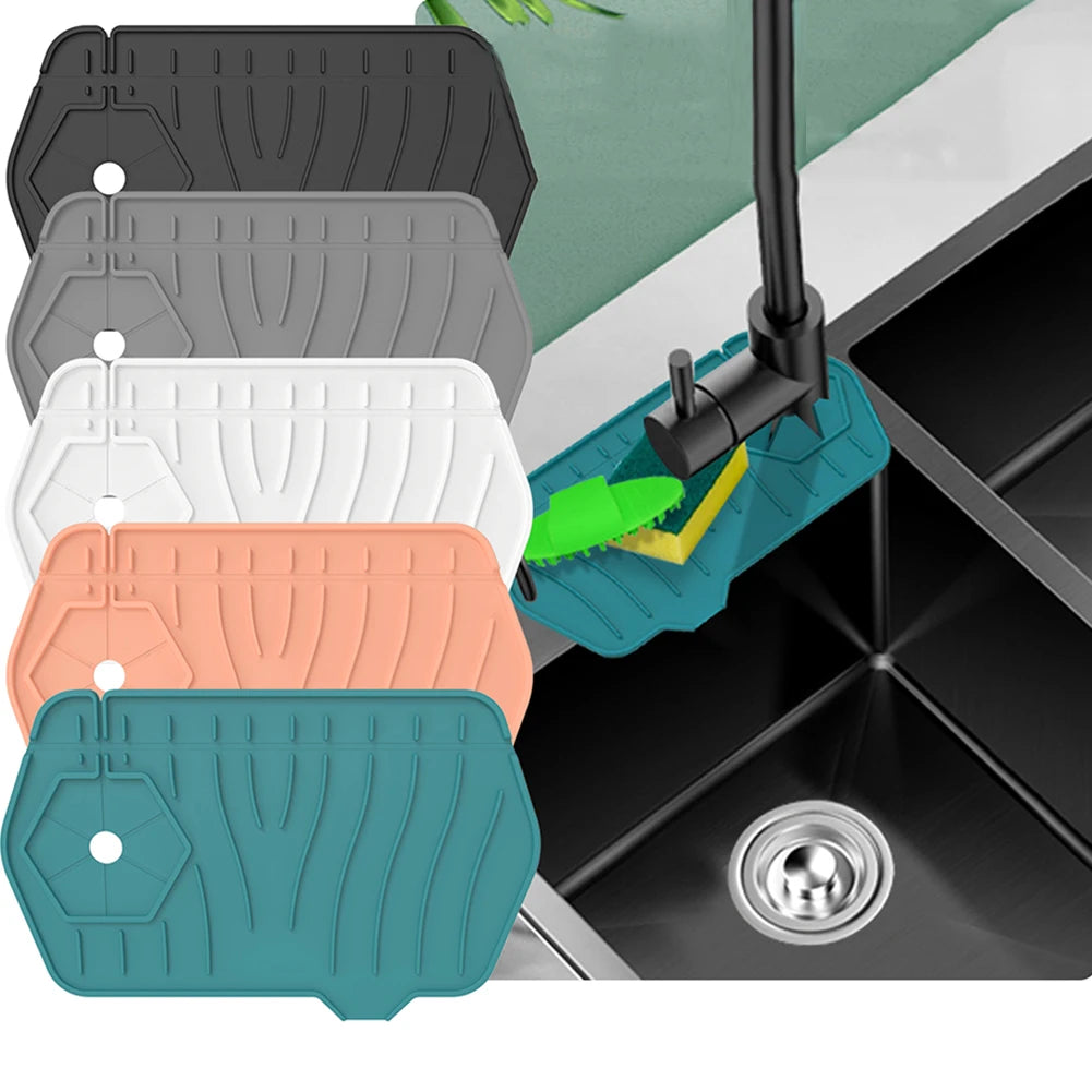 Silicone Drain Pad Countertop Protector Faucet Splash Guard Tray - World Bazaar Life