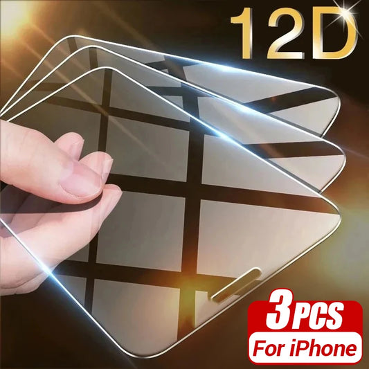 3-Pack Premium Tempered Glass Screen Protectors for iPhone 14, 13, 15, 11, 16 Pro Max & More - Top-Rated, User-Friendly