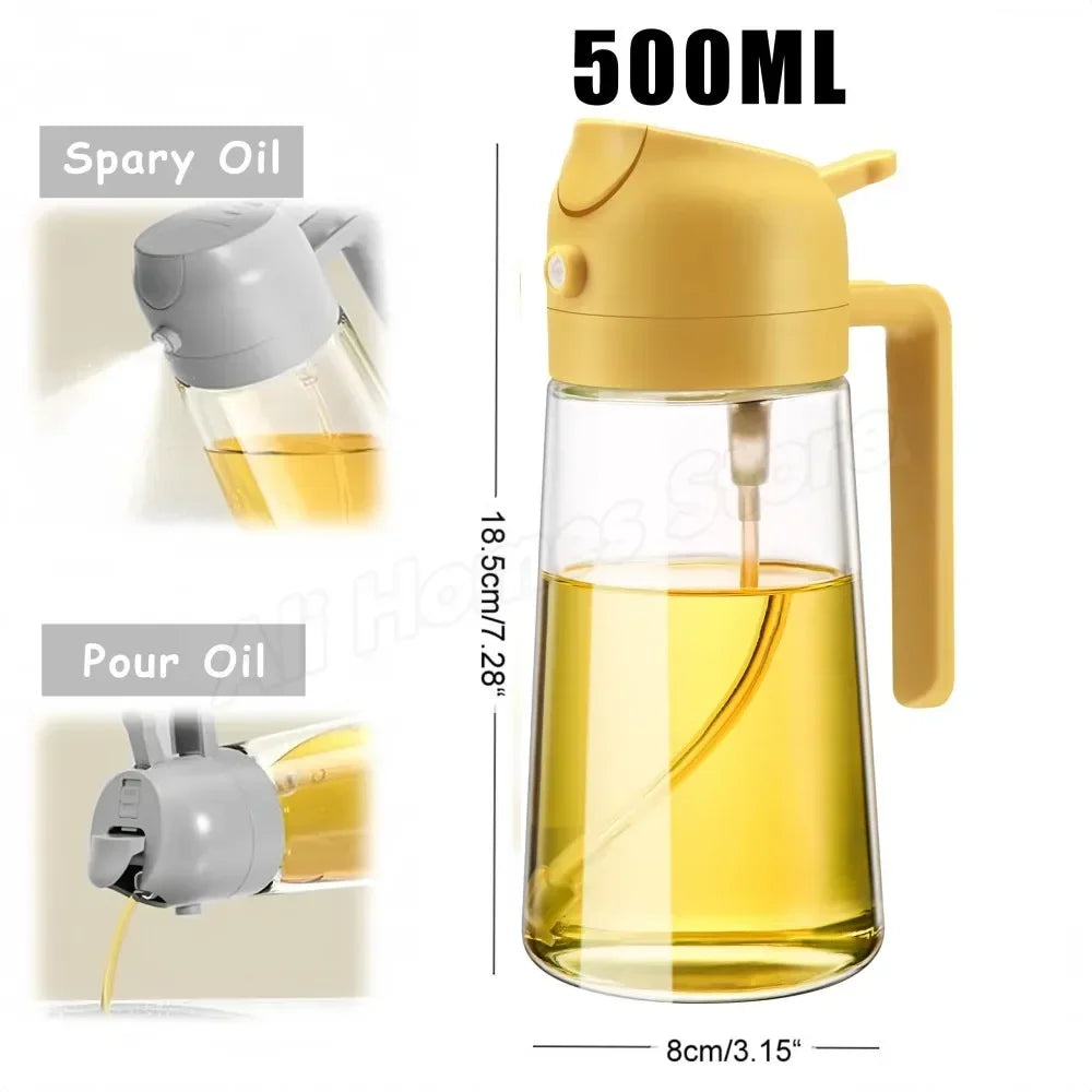 2in1 Olivenölspender &amp; Sprühflasche 500ml zum Kochen &amp; Grillen