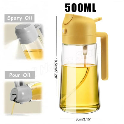 2in1 Olivenölspender &amp; Sprühflasche 500ml zum Kochen &amp; Grillen