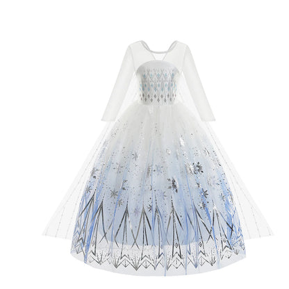 Frozen 2 Elsa Princess Dress for Girls – Snow Queen Outfit-World Bazaar Life