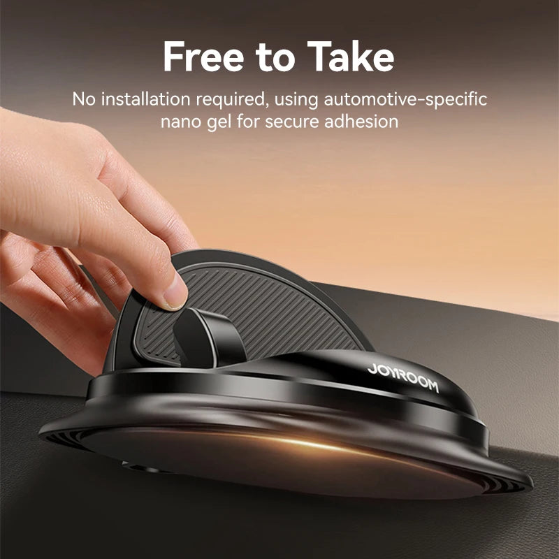 Joyroom Dashboard Car Phone Holder Universal 360° Rotation Silicone Phone Mount One-Handed Operation Phone Holder For Car Use - World Bazaar Life