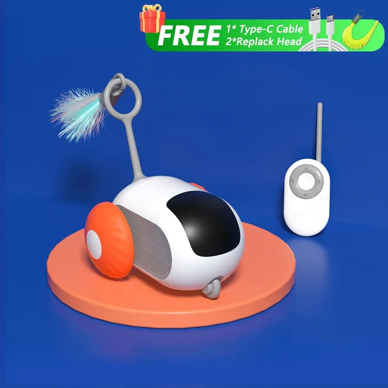 Smart Rolling Cat Toy Car – Interactive Remote Control Pet Toy-World Bazaar Life