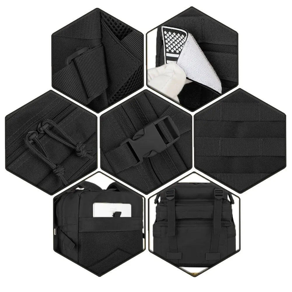 QT&QY 50L Man Tactical Backpacks Survival Traveling Bags Hking Outdoor 3P Assault Pack EDC Molle Pack For Trekking Hunting Bag - World Bazaar Life