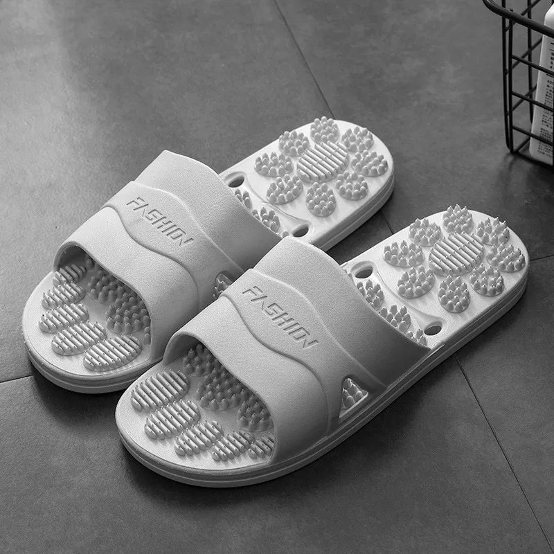 New Women Foot Massage Slippers Men Slipper Indoor Bathroom Non-slip Soft Slides Couples House Relief Feet Health Care Shoes