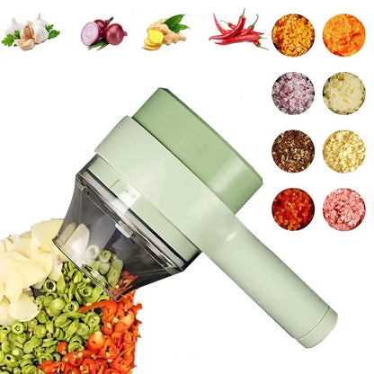 Garlic Grinder With Handle Electric Meat Mincer Garlic Chopper Chili Ginger Fruit Vegetable Onion Cutter  Kitchen Cooking Gadget