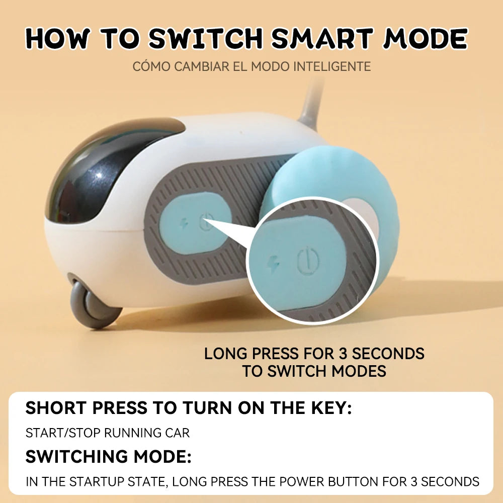 Smart Rolling Cat Toy Car – Interactive Remote Control Pet Toy-World Bazaar Life