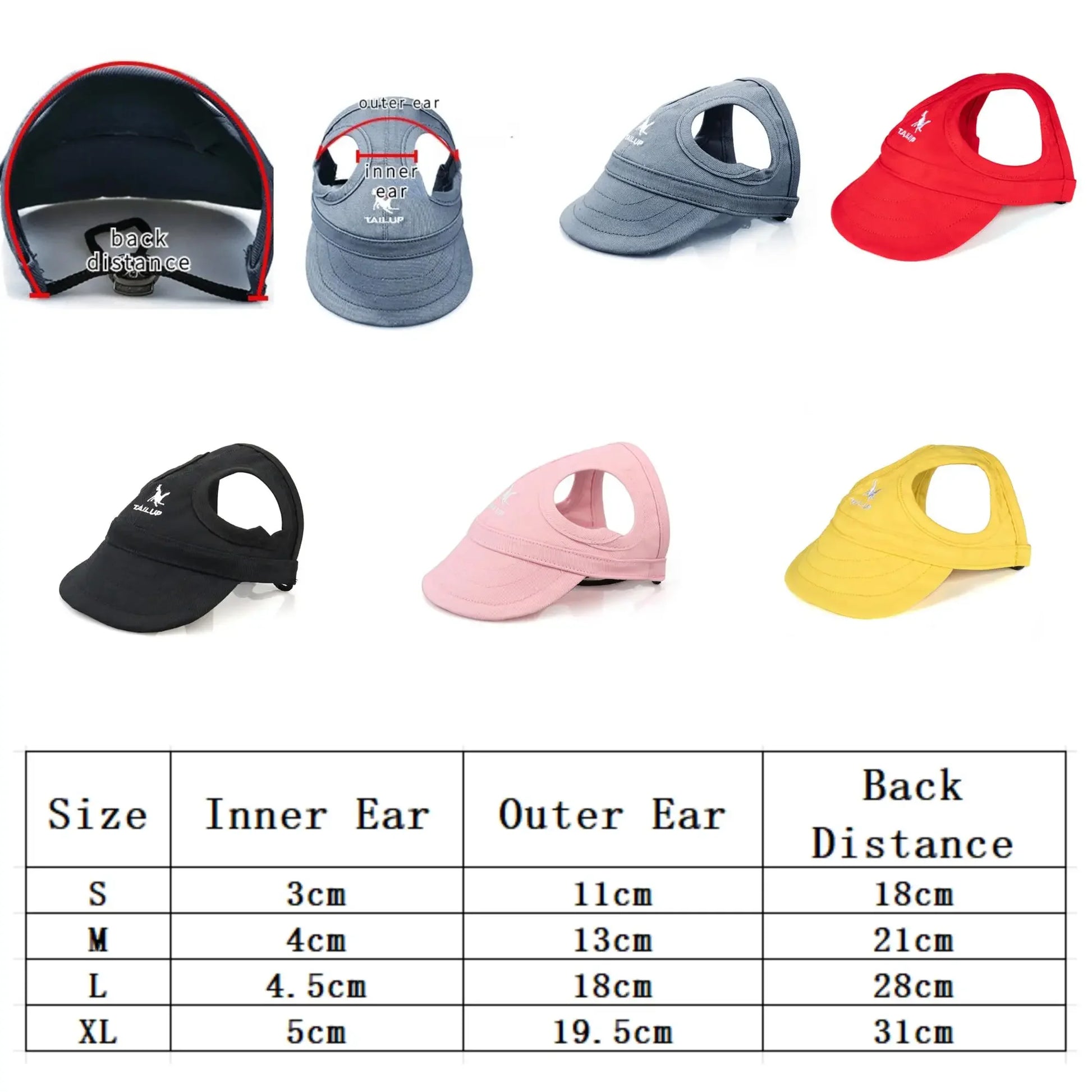 Adjustable Pet Dog Baseball Cap with Ear Holes for Small Medium Dogs Summer Dog Sun Hat Outdoor Hiking Pet Products-World Bazaar Life