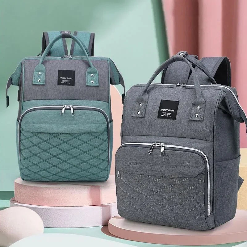 Mommy Diaper Bags Baby Stroller Hanging Bag Mother Large Capacity Nappy Backpacks with Changing Mat Convenient Baby Nursing Bags-World Bazaar Life