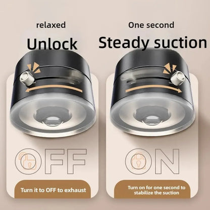 Vacuum Adsorption Magnetic Suction Cup Phone Mount Double Sided Hands-Free Magnetic Cell Phone Holder For Car/Gym/Mirror/Smoot