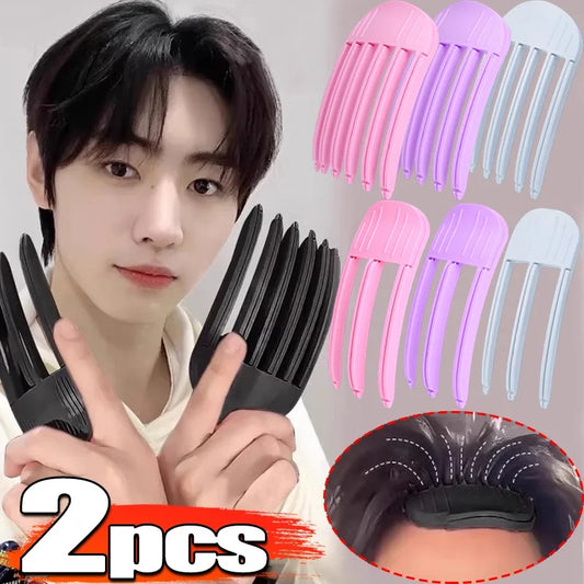 1/2pcs Korean Fluffy Hair Roots Clips Comb Lazy Hair Top Styling Curling Barrel Portable Hairs Clip Volume Wind Sculpting Comb.