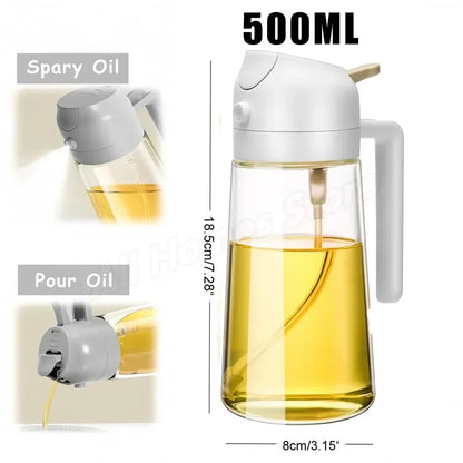 2in1 Olivenölspender &amp; Sprühflasche 500ml zum Kochen &amp; Grillen