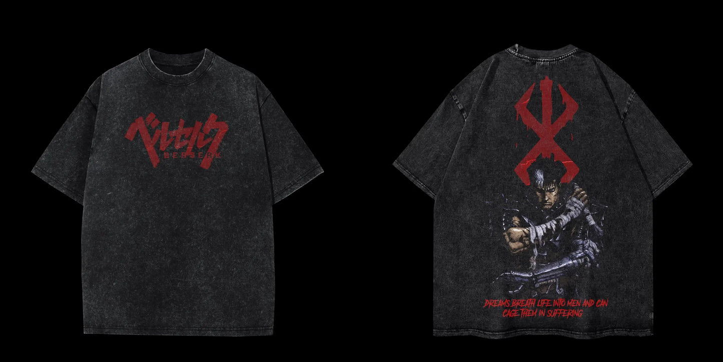 Anime Berserk T-shirts for Men New in Tops and T-shirts Cotton Men's Clothing Y2k Oversized GYM Graphic Sexmachine Vintage T-shi-World Bazaar Life